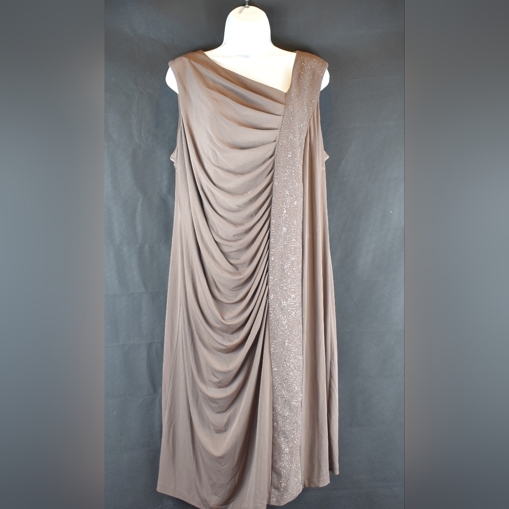 R & M Richards Brown Cocktail Dress (18W)